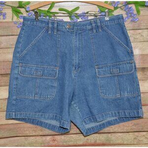 Vintage Venezia Denim Cargo Shorts Size 20 Mom Shorts 100% Cotton Walking